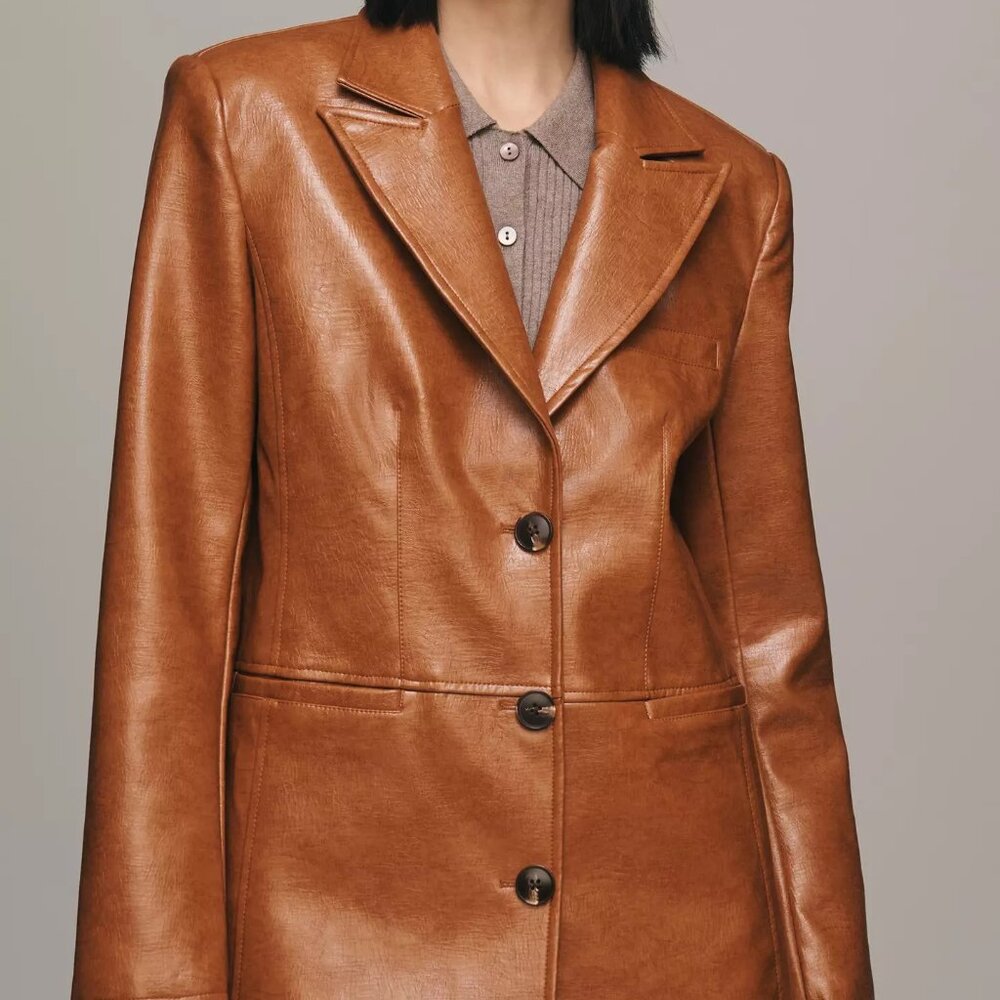 Maeve Faux Leather Jacket